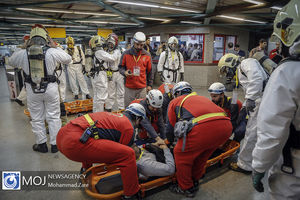 مانور مشترک نیروهای امدادی در ایستگاه های مترو