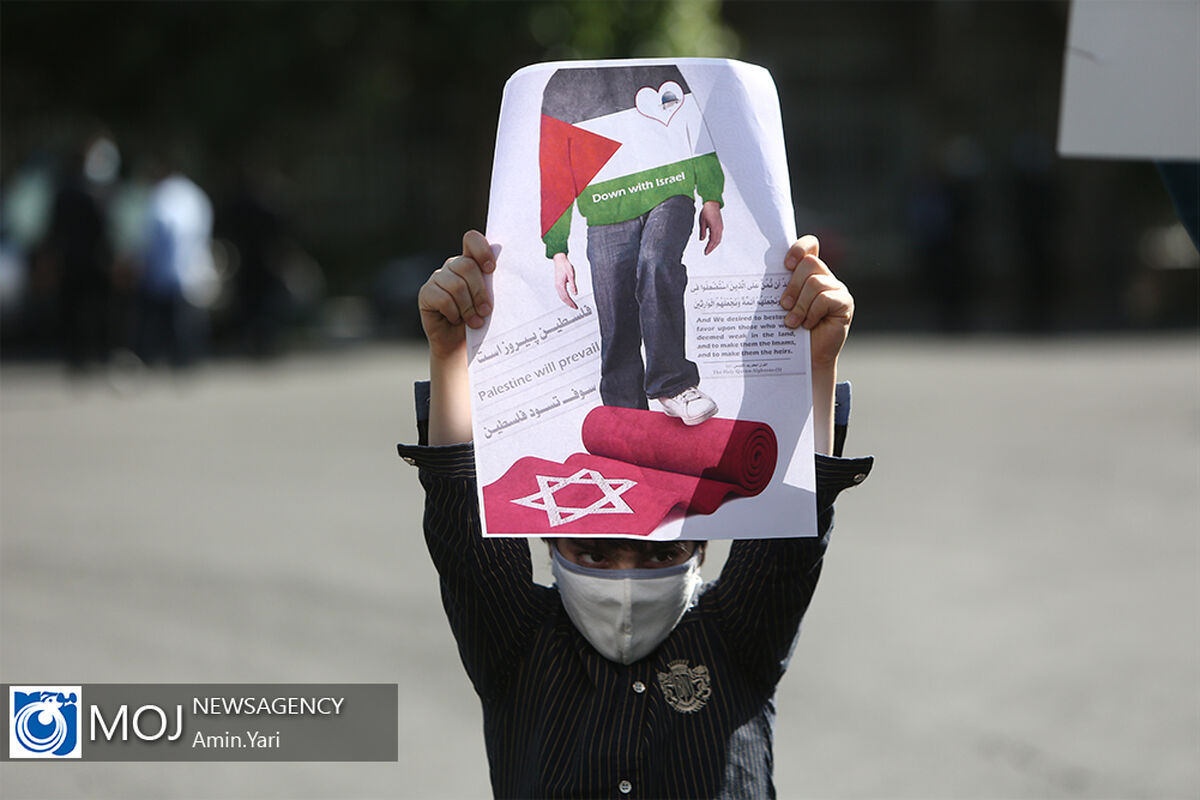 راهپیمایی نمازگزاران تهرانی در حمایت از مردم مظلوم فلسطین