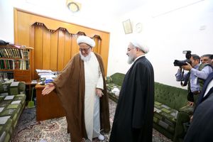 دیدار رییس جمهوری با آیت الله فیاض