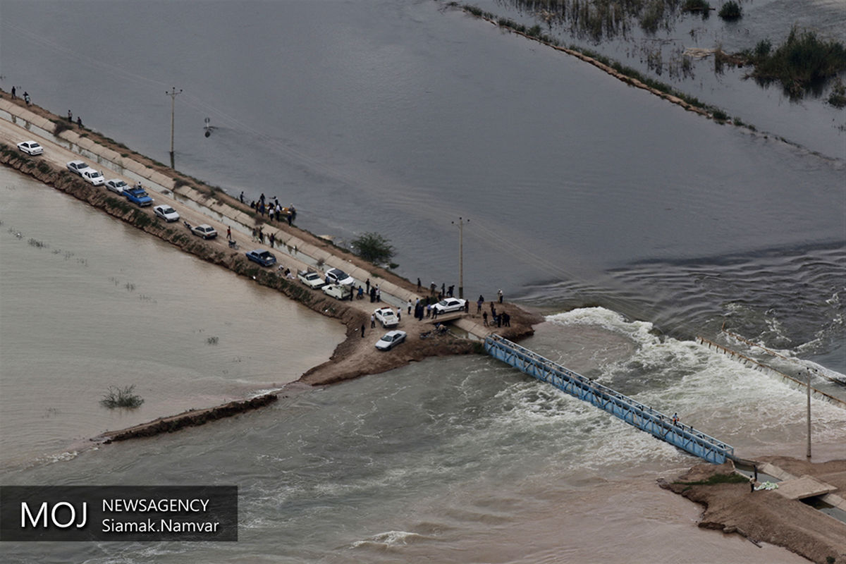 تصاویر هوایی از مناطق سیل زده استان خوزستان