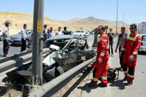 6 کشته و زخمی در برخورد پراید با گارد ریل محور خرم آباد به بروجرد