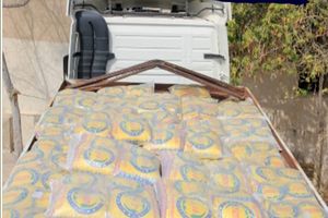 توقیف کامیون حامل ۲۴ تن برنج قاچاق در هرمزگان