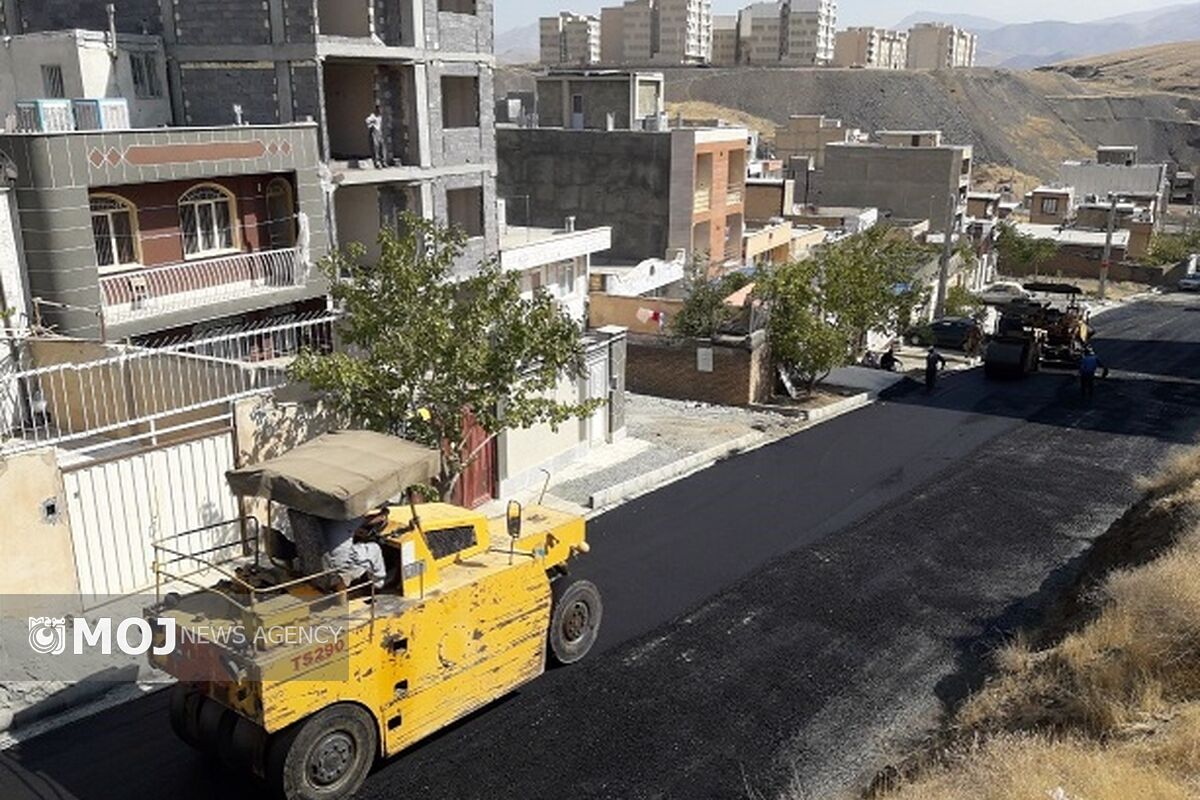 آسفالت معابر شهرک بهاران سنندج