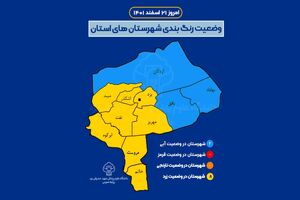 افزایش شهرهای زرد کرونایی در استان یزد