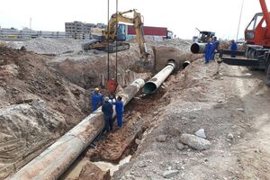 جابجایی خط 900 آبرسانی بهارستان در کمتر از 16 ساعت