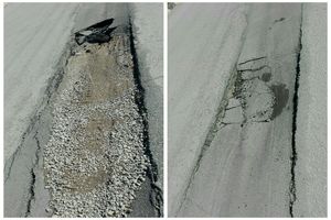 هدیه اولین بارش پاییزی، نشست آسفالت آب و فاضلاب دهدشت