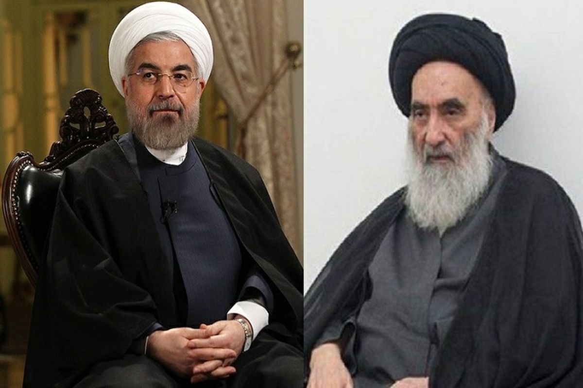 دیدار روحانی با آیت الله سیستانی