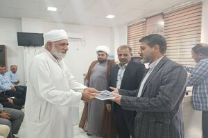 تقدیر از شیخ عقیل شیهک‌زهی در راستای ترویج فرهنگ صلح و سازش در جاسک