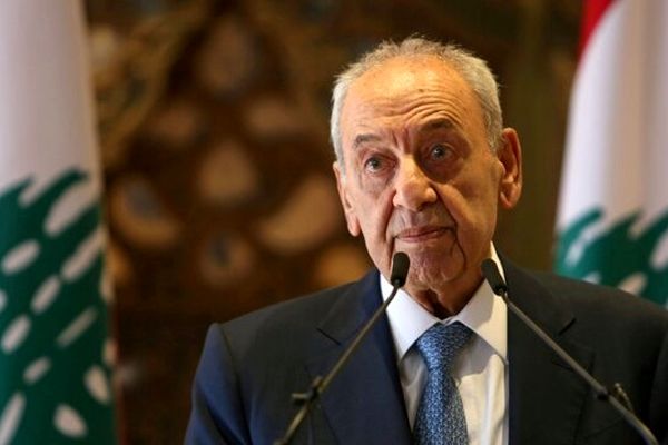 رئیس پارلمان لبنان خواستار تضمین توقف حملات هم‌زمان با آتش‌بس شد