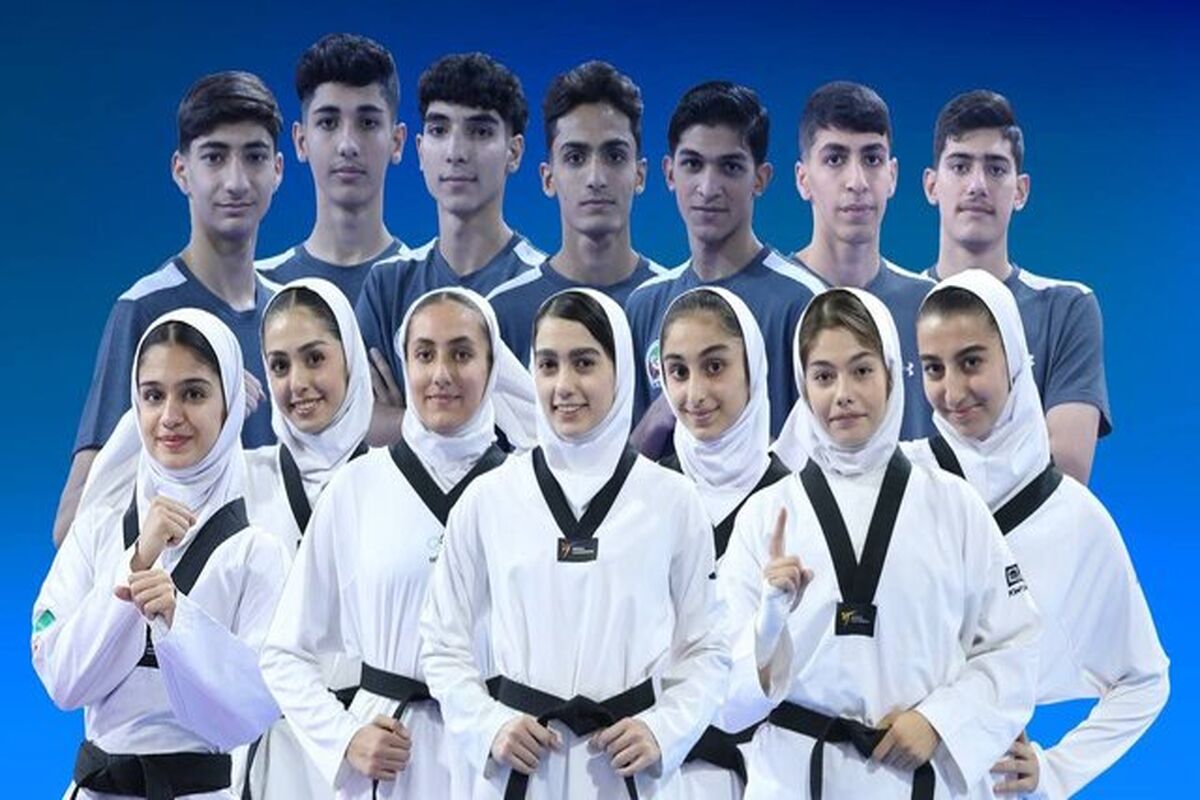 تکواندوی دختران و پسران نوجوانان ایران در آسیا نایب قهرمانی شد