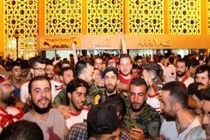 استقبال باشکوه از سوری‌ها در فرودگاه