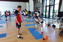 پیگیری تمرینات تیم ملی در ایتالیا با «رول و تشک» به روایت تصویر